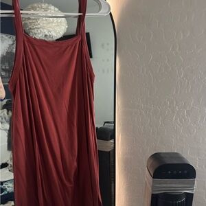RVCA Strapless Rust Dress